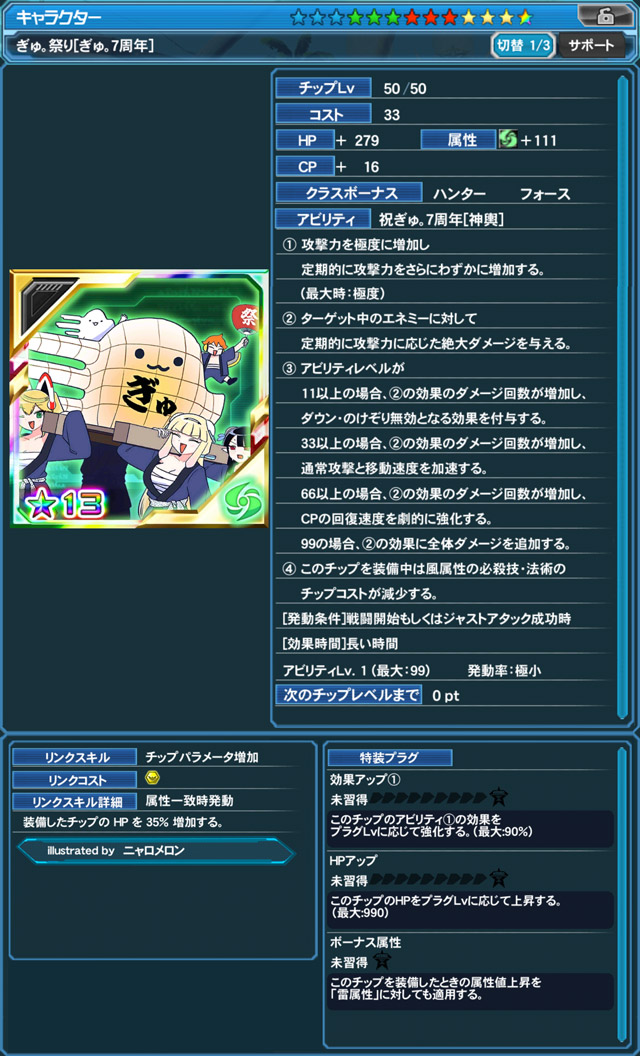 ぎゅ。祭り[ぎゅ。７周年]（illustrated by ニャロメロン）