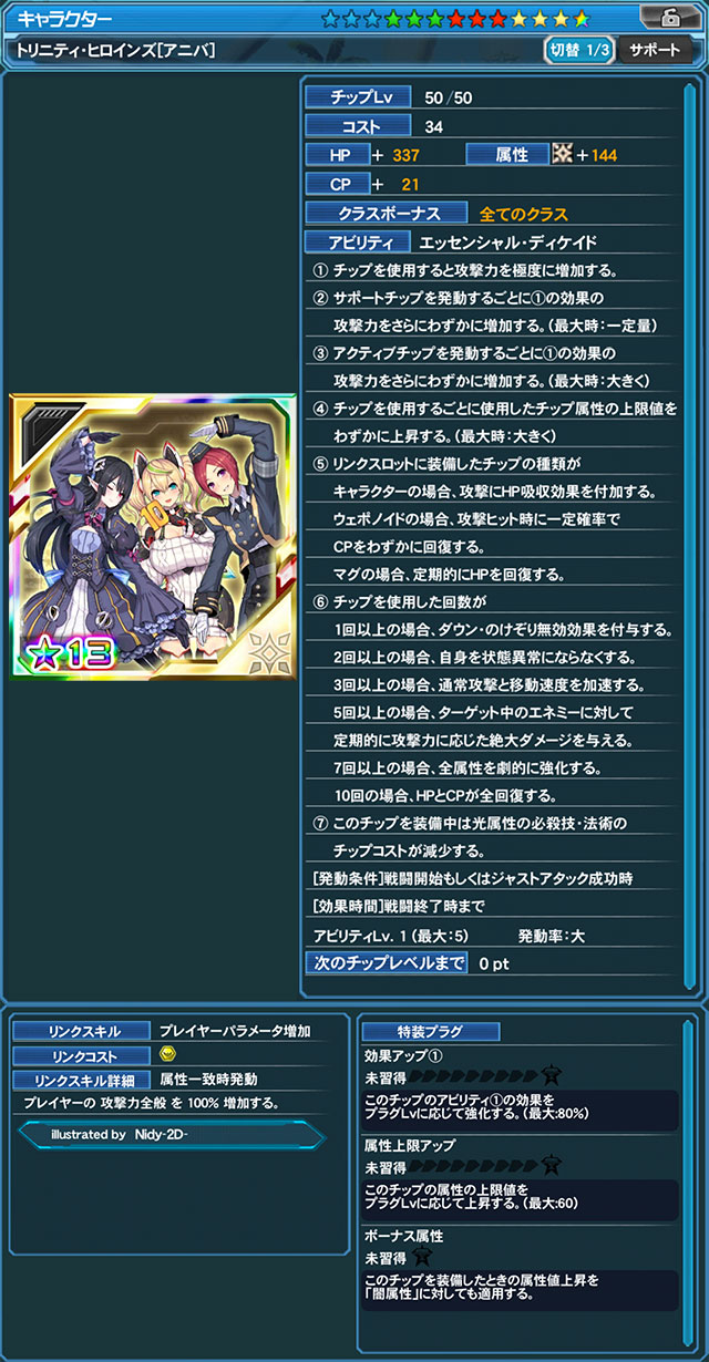 トリニティ・ヒロインズ[アニバ]（illustrated by Nidy-2D-）