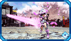 水無月雛美さん考案のオリジナル武器迷彩「＊桜剣プルクラケウス」 攻撃イメージ1