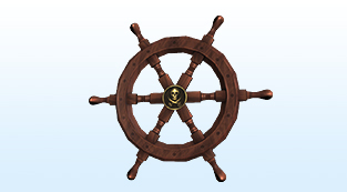 海賊船の舵輪（ルームグッズ）