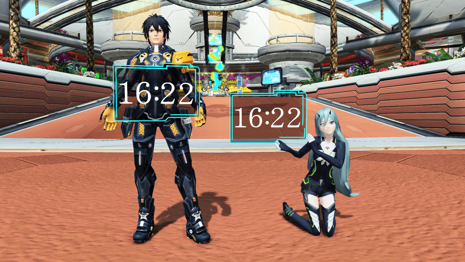 669「時計ポーズ2」